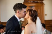 Wedding kiss Dewsbury Town Hall